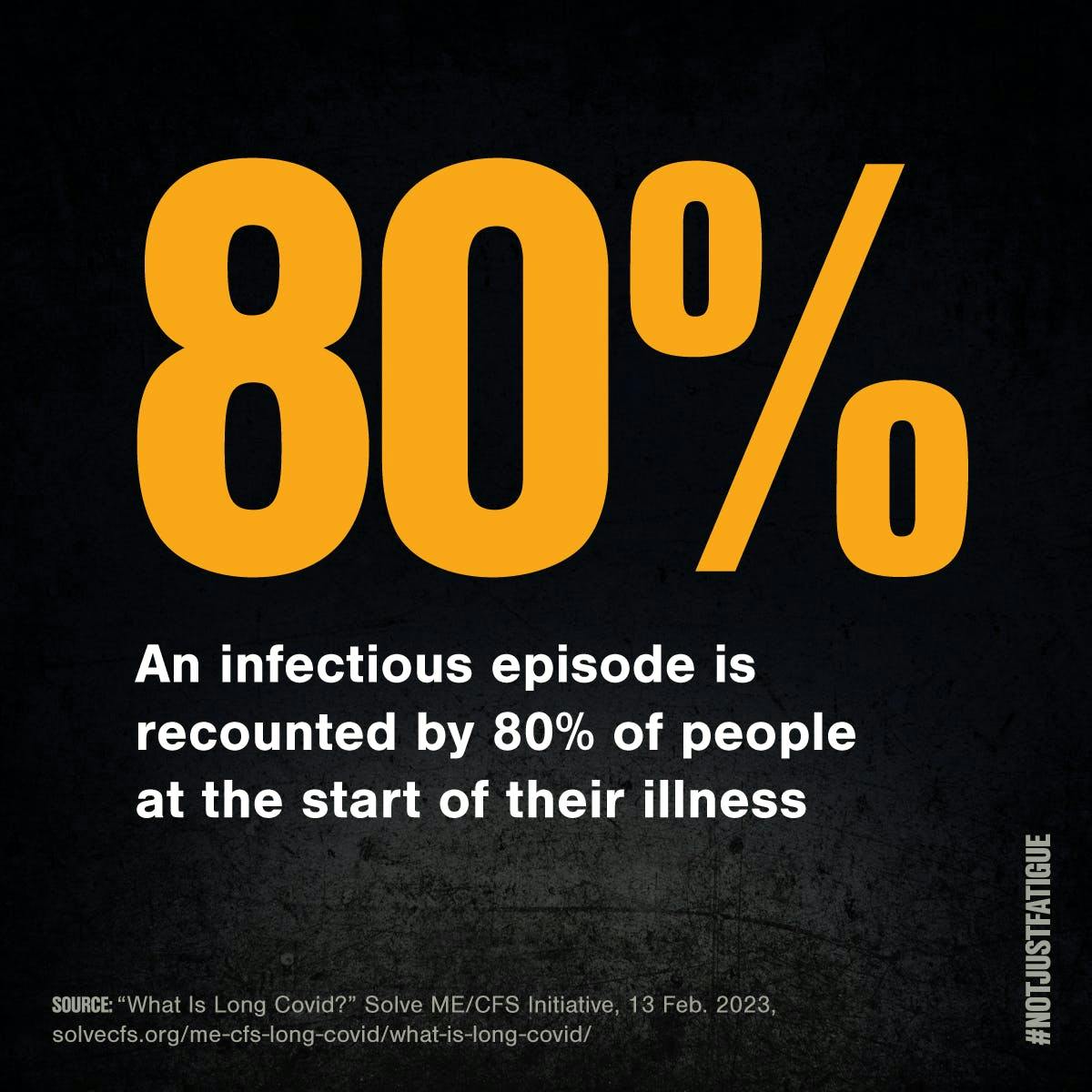 An infectious episode is recounted by 80% of people at the start of their illness.